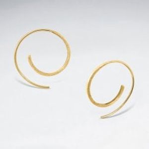 Sterling Silver Spiral Hoop Earrings