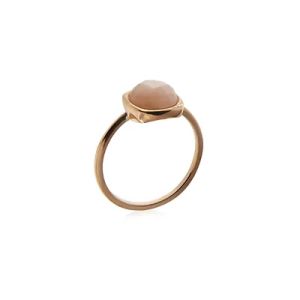 PX4906/RG Rose gold plated, sterling silver pink mother of pearl stone ring