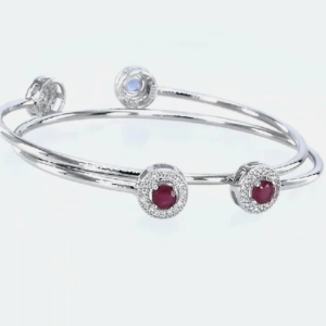 Multi-stone Silver Bracelet